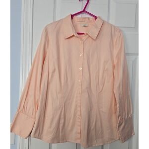 J.Jill Womans Blouse Size 14 Long sleeve Button down front